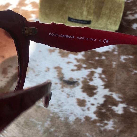 Dolce & Gabbana Red Sunglasses - Only worn twice - Picture 4 of 5